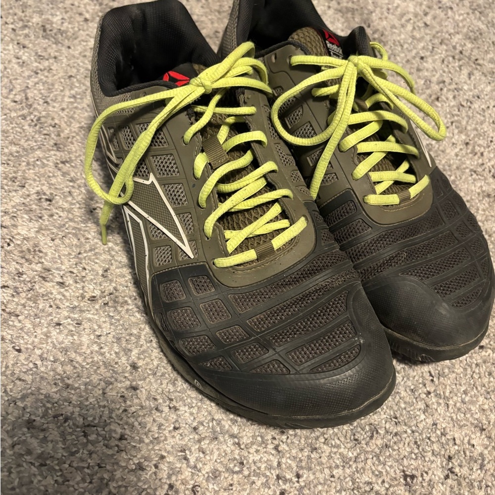 Reebok Men's Black and Olive Athletic Shoes